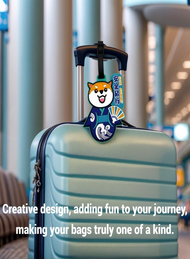 ANINIUCN Shiba Inu Japanese Style Silicone Luggage Tag - Cute ID Label for Suitcases, Backpacks & Travel Bags - Fun Travel Accessory for Teens & Adults (Shiba Inu-B) - Image 4